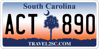SC license plate ACT890