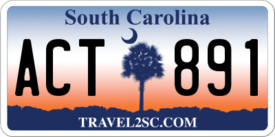 SC license plate ACT891