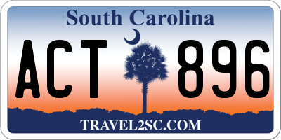 SC license plate ACT896