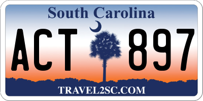SC license plate ACT897