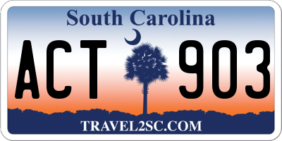 SC license plate ACT903