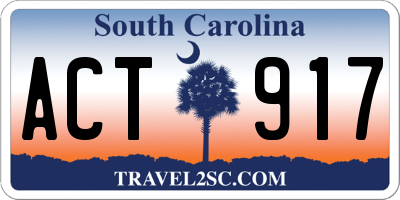 SC license plate ACT917