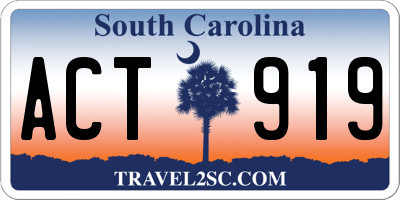 SC license plate ACT919