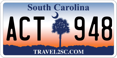 SC license plate ACT948