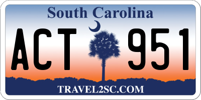 SC license plate ACT951