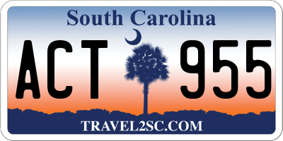 SC license plate ACT955