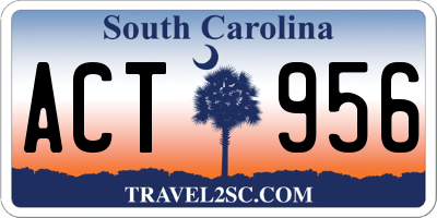 SC license plate ACT956