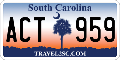 SC license plate ACT959