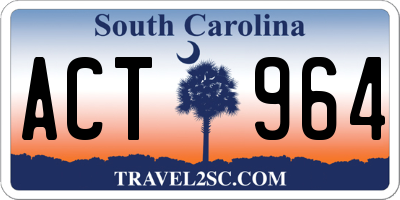 SC license plate ACT964