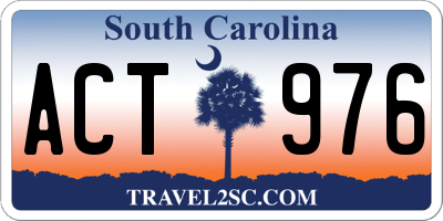 SC license plate ACT976