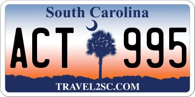 SC license plate ACT995