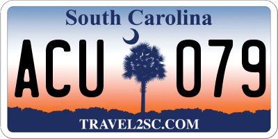 SC license plate ACU079