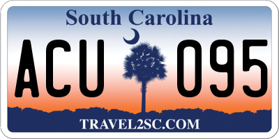 SC license plate ACU095