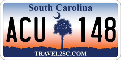 SC license plate ACU148