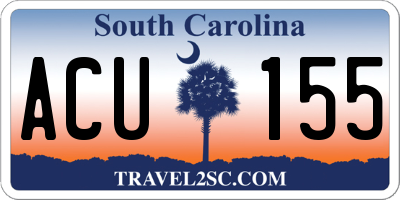 SC license plate ACU155