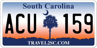 SC license plate ACU159