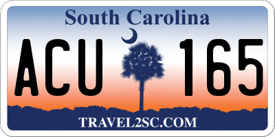 SC license plate ACU165