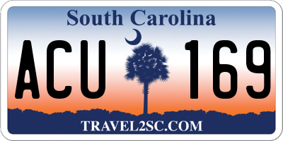 SC license plate ACU169