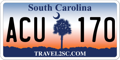 SC license plate ACU170