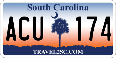 SC license plate ACU174