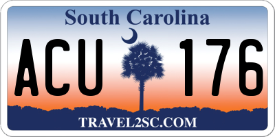 SC license plate ACU176