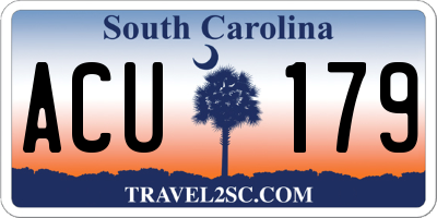 SC license plate ACU179