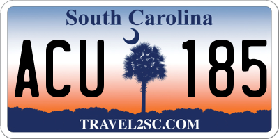 SC license plate ACU185