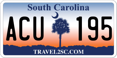 SC license plate ACU195