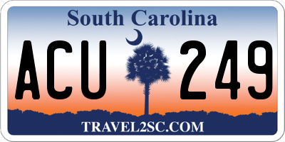 SC license plate ACU249
