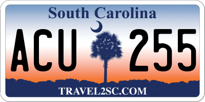 SC license plate ACU255