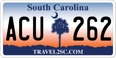 SC license plate ACU262