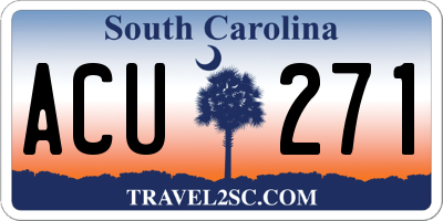SC license plate ACU271