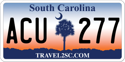 SC license plate ACU277