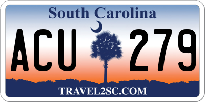 SC license plate ACU279