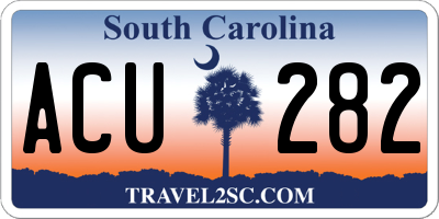 SC license plate ACU282