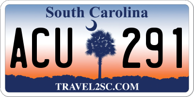 SC license plate ACU291