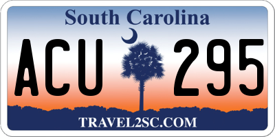 SC license plate ACU295