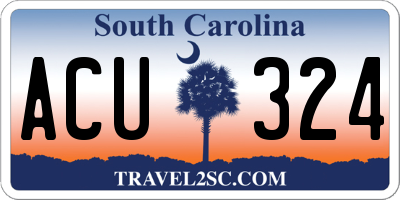 SC license plate ACU324