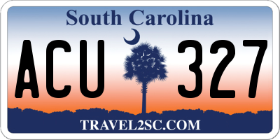 SC license plate ACU327
