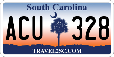 SC license plate ACU328