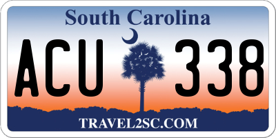 SC license plate ACU338