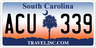 SC license plate ACU339