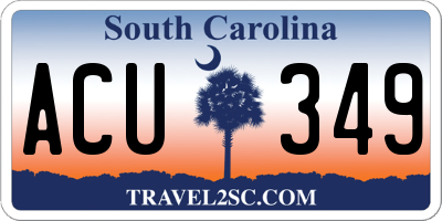 SC license plate ACU349
