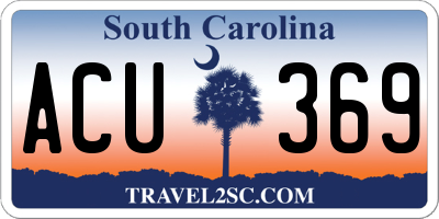 SC license plate ACU369