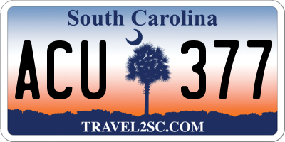 SC license plate ACU377