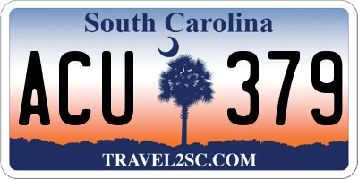 SC license plate ACU379