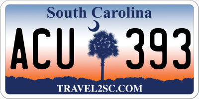 SC license plate ACU393