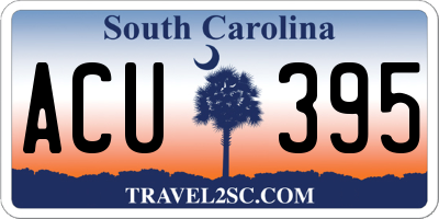 SC license plate ACU395