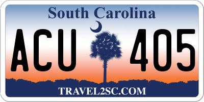 SC license plate ACU405