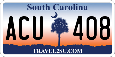 SC license plate ACU408